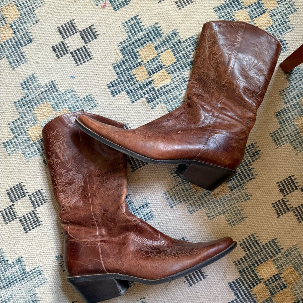 Matisse Brown Ankle Boots - Picture 2 of 7